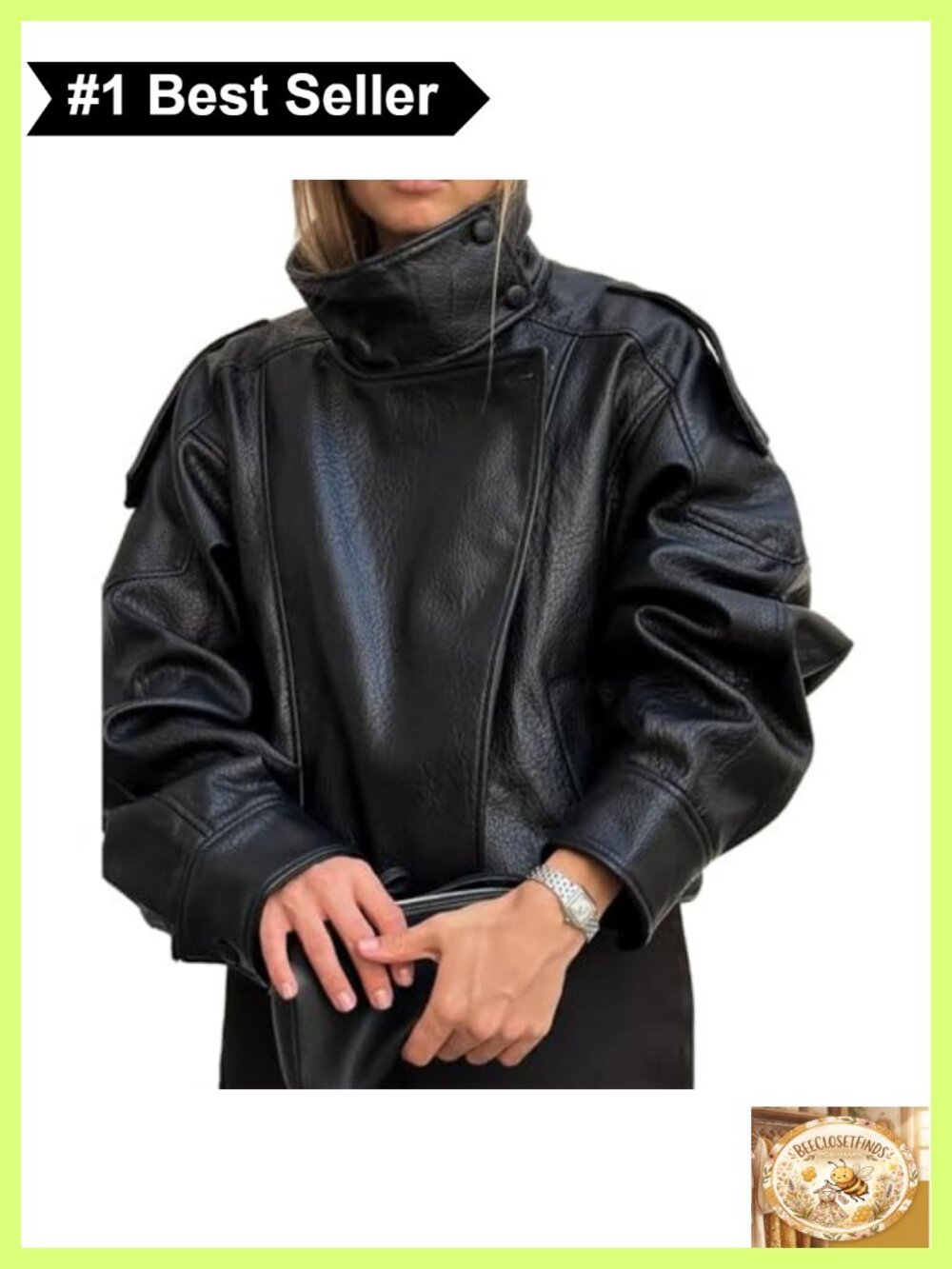 Faux Leather Racer Varsity Biker Moto Jacket Zip Up Motor Coat Outwear